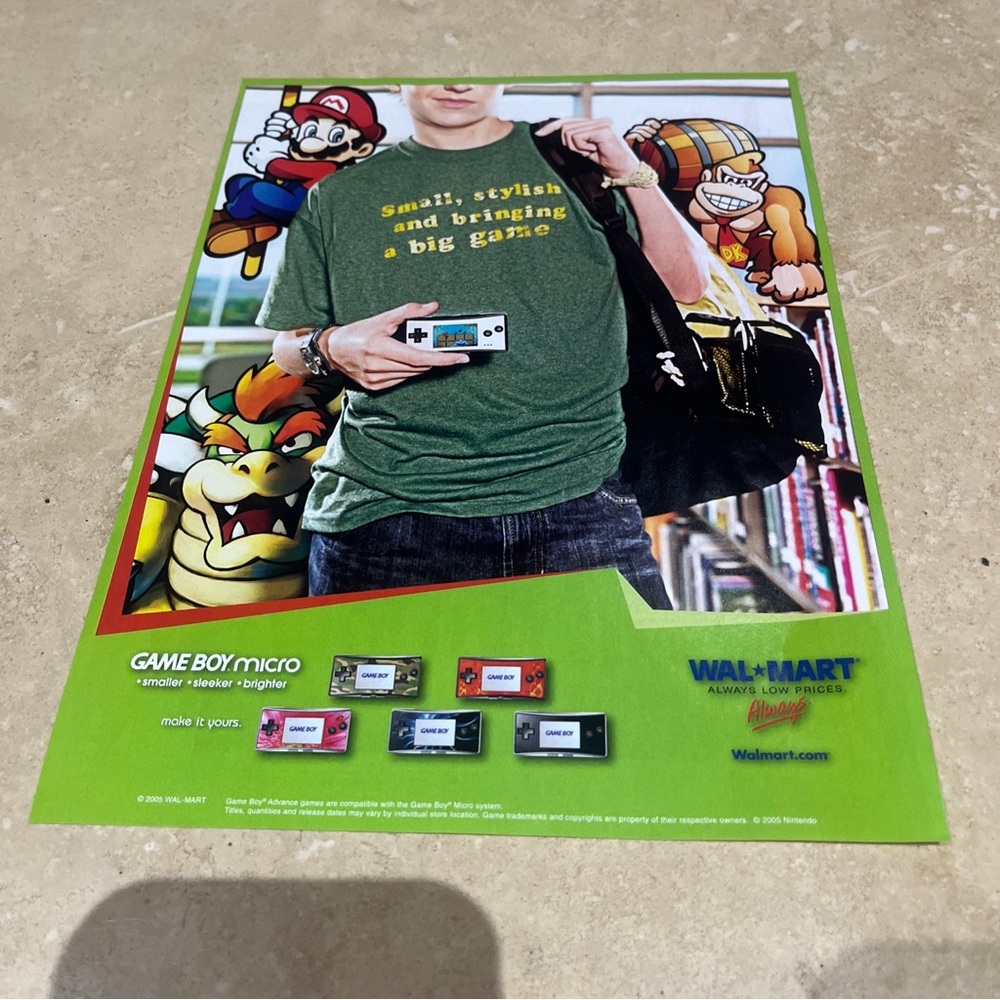 Micro gameboy nintendo 2005 print ad
